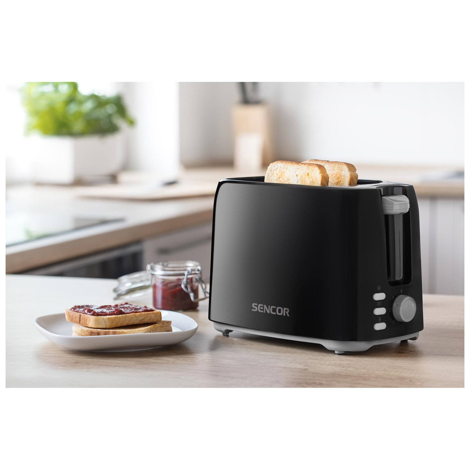 Тостер Sencor STS 2607BK , 2 тоста, 750 Вт, черный